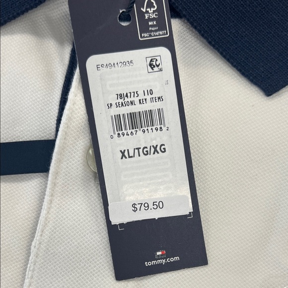 NWT - Tommy Hilfiger THFlex Baldwin Polo, White – Size XL - Picture 12 of 12